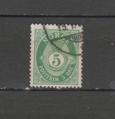 N 38b TIMBRE NORVEGE OBLITERE DE 1883  Cote : 11  2 Le Coudray-Montceaux (91)