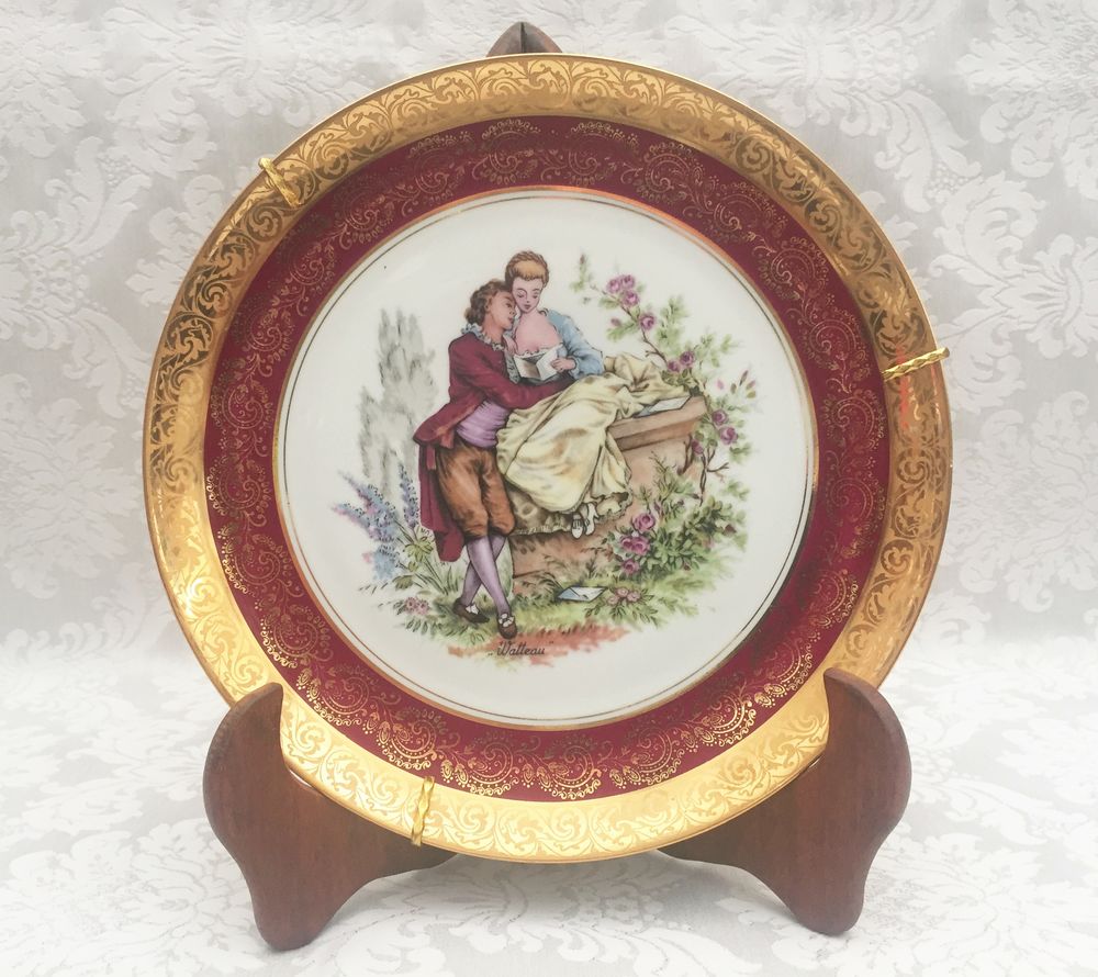ANCIENNE ASSIETTE EN PORCELAINE LIMOGES BERNARDAUD or 