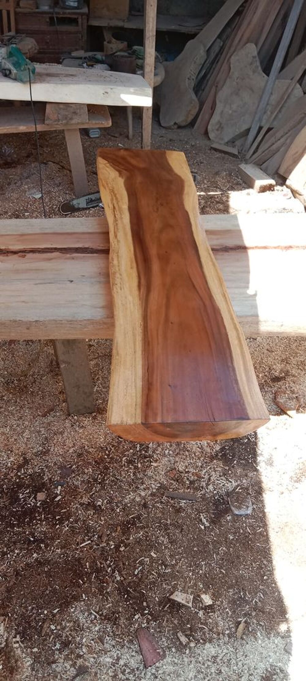 banc bois exotique rustique Meubles
