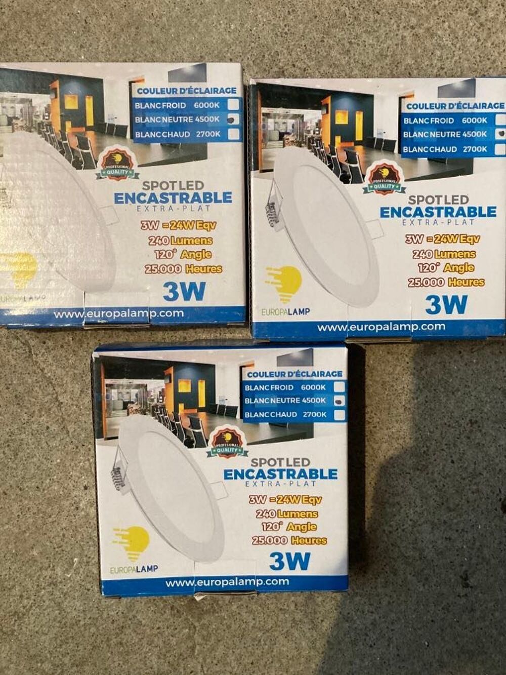 3 Spotled encastrable EUROPA LAMP Décoration