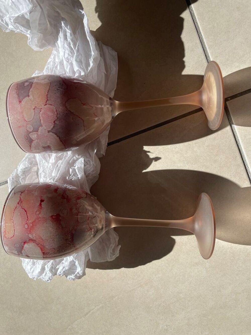 Deux vases verres d&eacute;coratifs Décoration