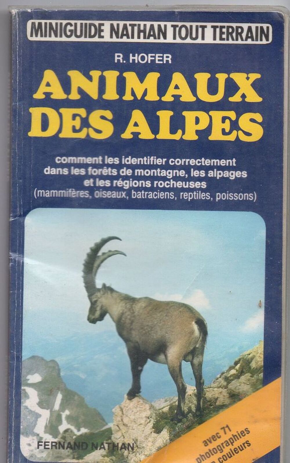 Animaux des alpes - Rudolf Hofer Livres et BD