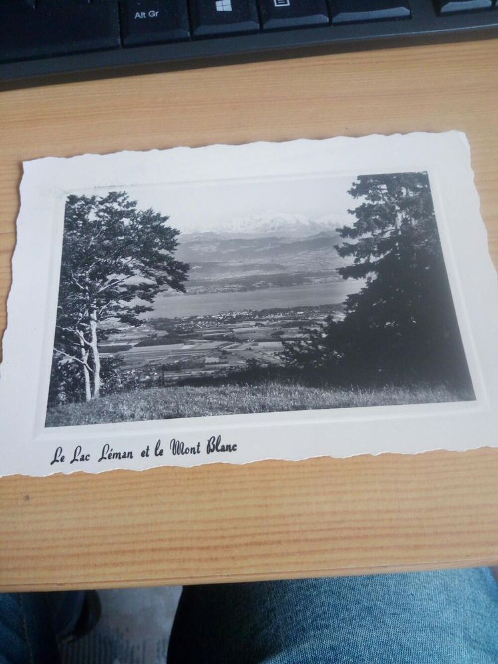 BELLE CARTE POSTALE ANCIENNE LAC LEMAN ET MONT BLANC 