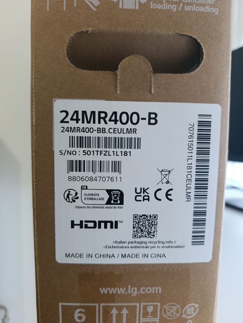 &eacute;cran LG Matériel informatique