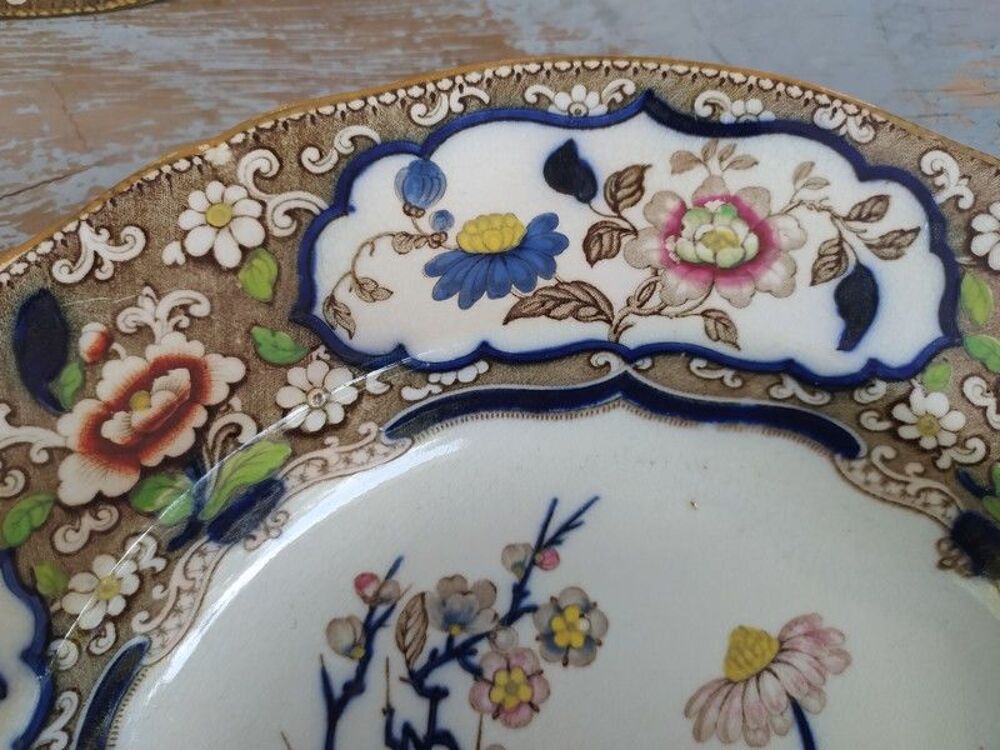 Assiettes Fa&iuml;ence Victorienne Japanese Minton et Hollins 