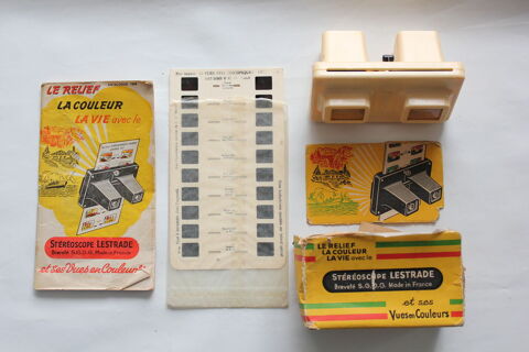 Visionneuse LESTRADE simplex ivoire + Carte 3D Davy Crockett 25 Issy-les-Moulineaux (92)