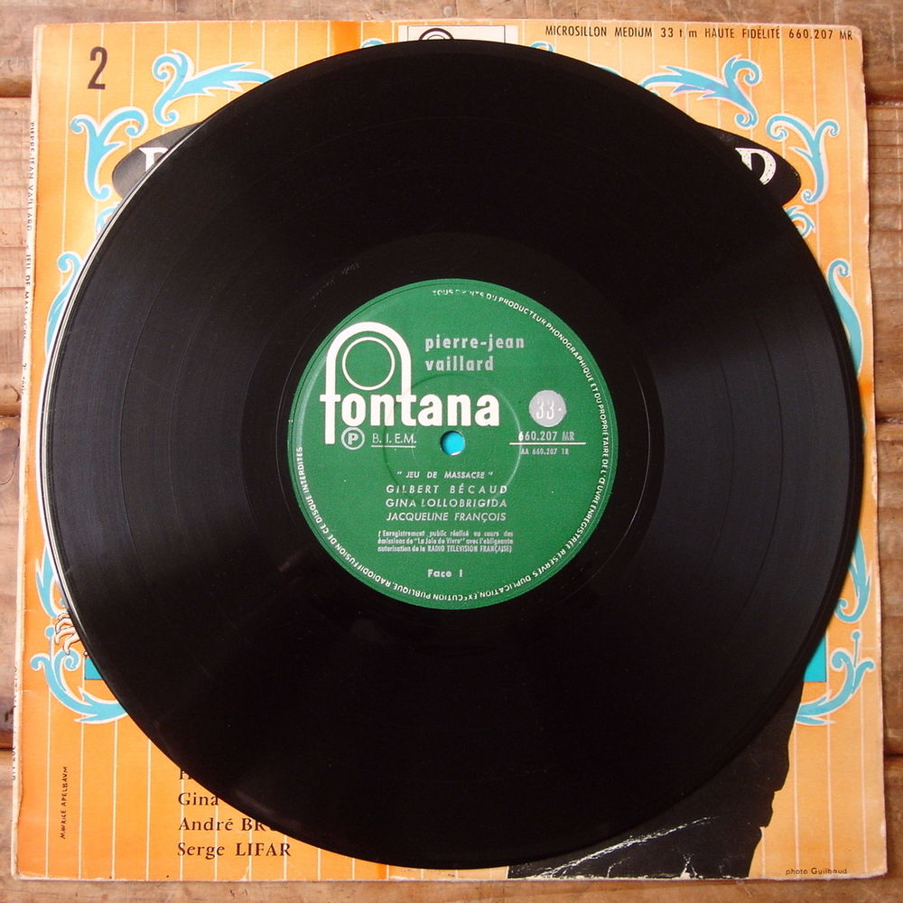 PIERRE-JEAN VAILLARD-33t/25cm-JEU DE MASSACRE -B&Eacute;CAUD-1959 CD et vinyles