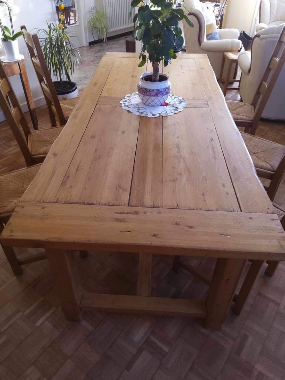 Table campagnarde ch&ecirc;ne clair Meubles
