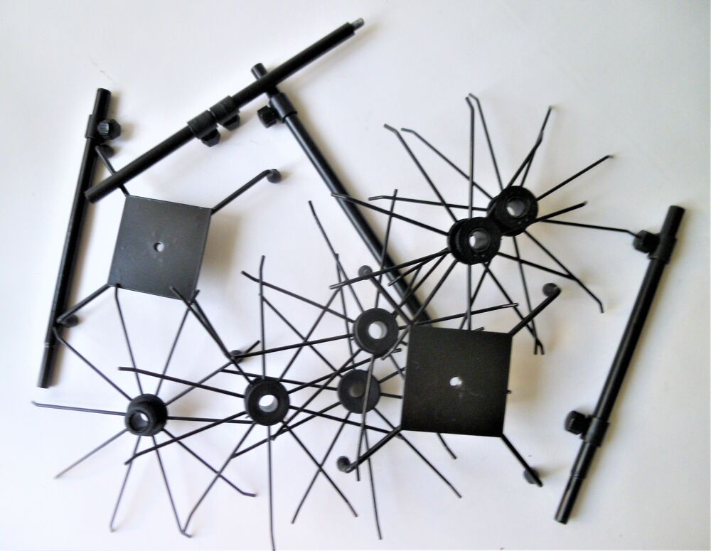 PRESENTOIR ACCESSOIRES TOURNIQUET EN ACIER NOIR LOT DE 2 Meubles