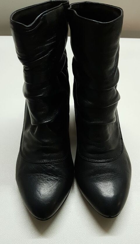 Bottines en cuir noir 20 Marignane (13)