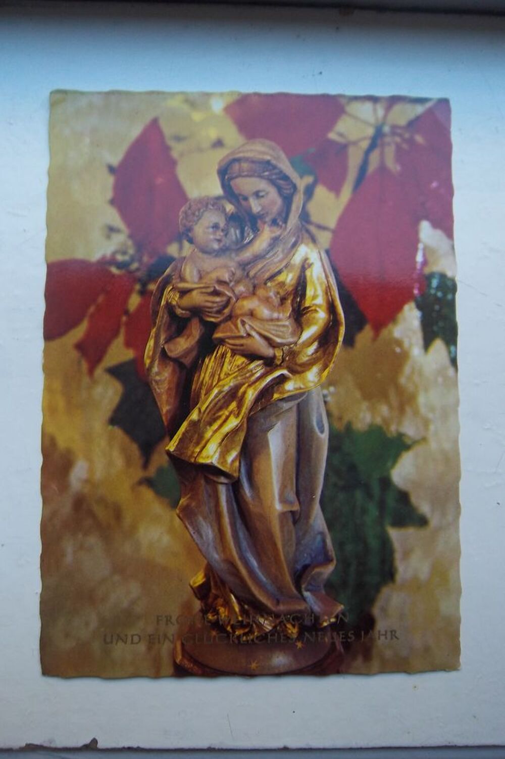 Carte postale f&ecirc;te de no&euml;l nouvel an allemande 