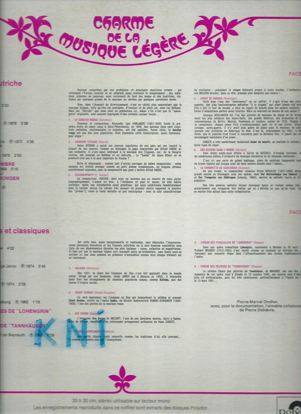 Vinyle 33T , Les Tziganes en Autriche 1979 CD et vinyles