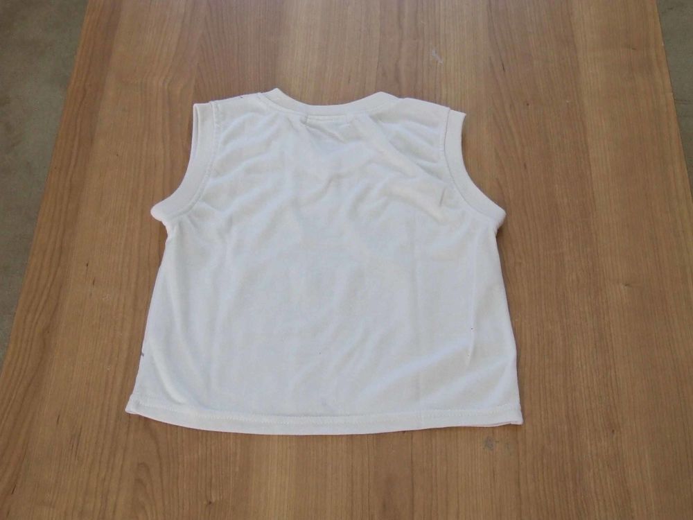 Tee-shirt sans manches, &Eacute;cru, 6&nbsp;ans, TBE Vêtements enfants