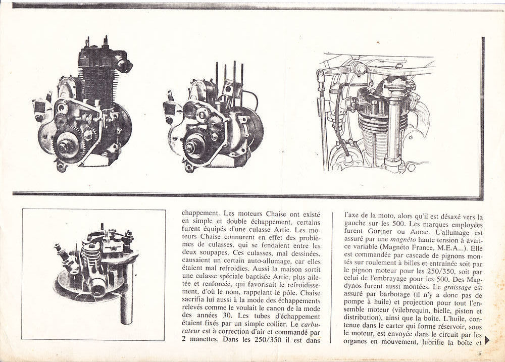  "Moteurs CHAISE documentation motos depuis 1927" Bricolage