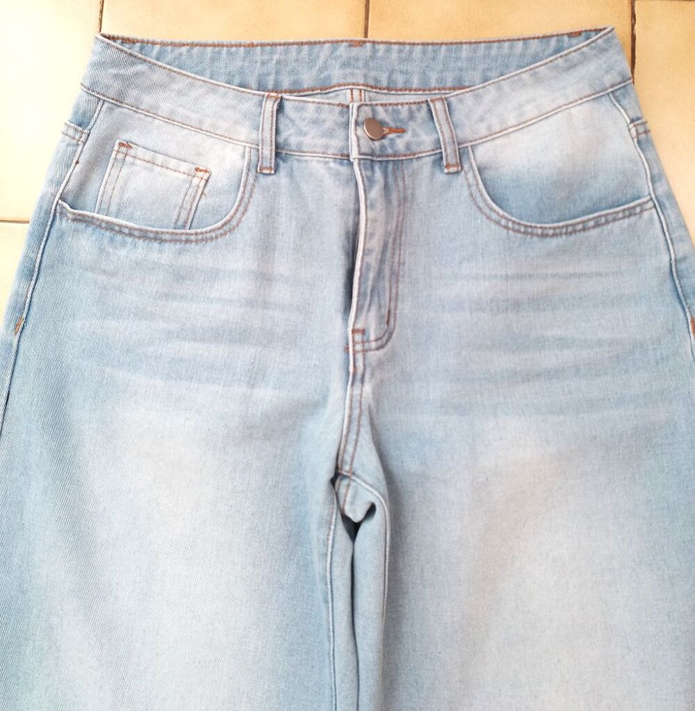 Jean bleu clair Shein T38 / M Tall neuf wide Vêtements