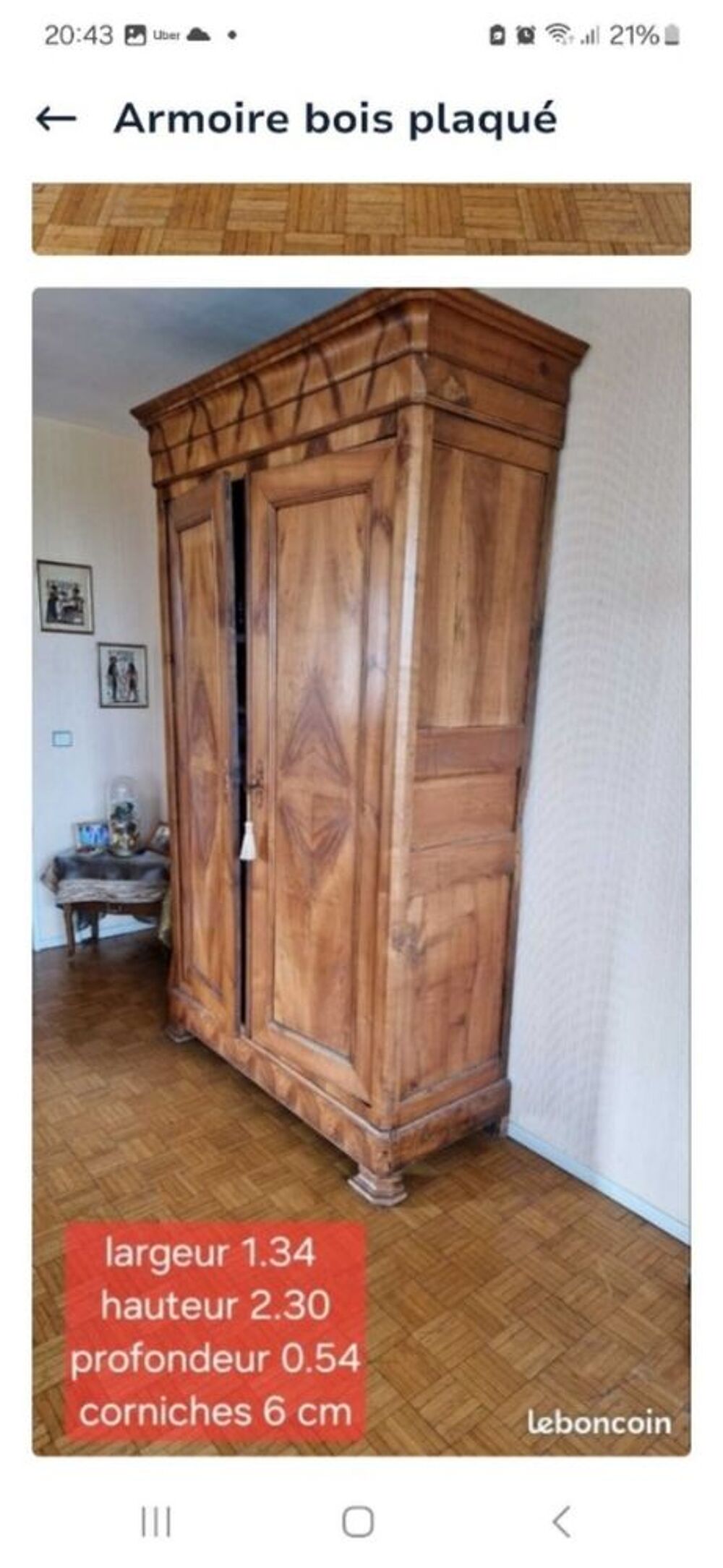 armoire en bois plaquage Meubles