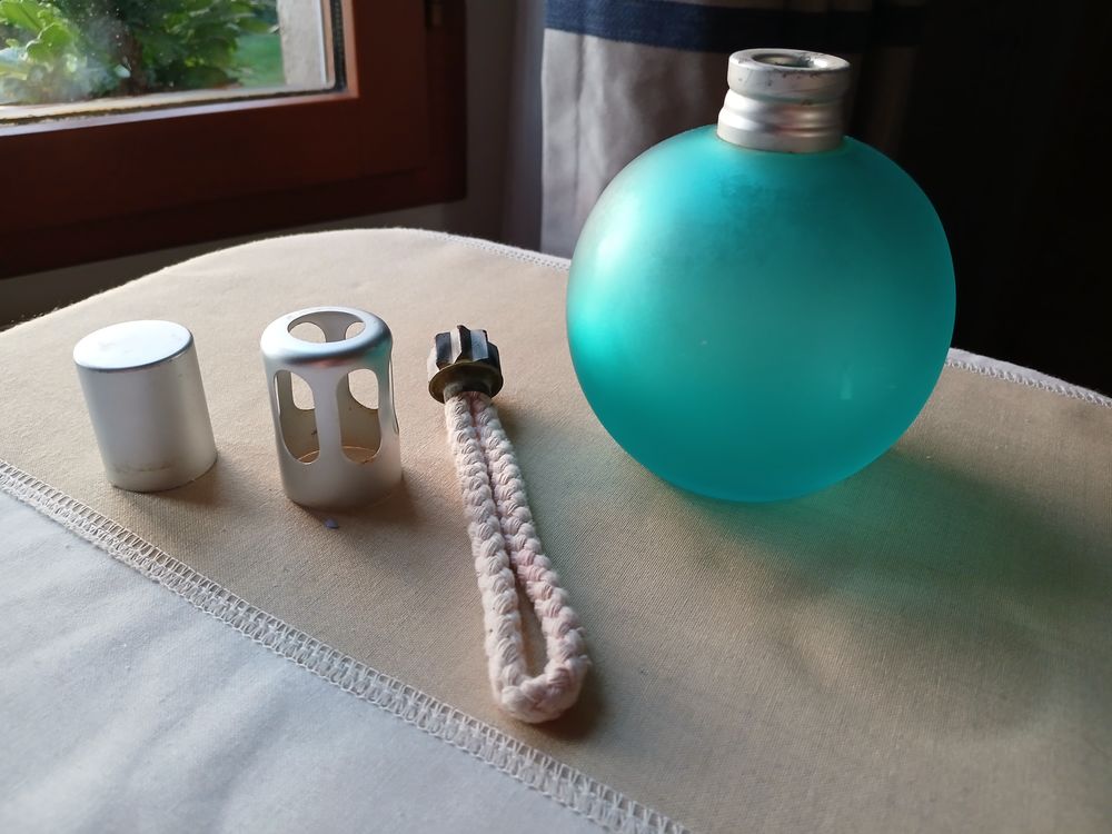 DIFFUSEUR Parfum Huile BOULE Verre D&eacute;poli Cr&eacute;ation Patricia D�coration