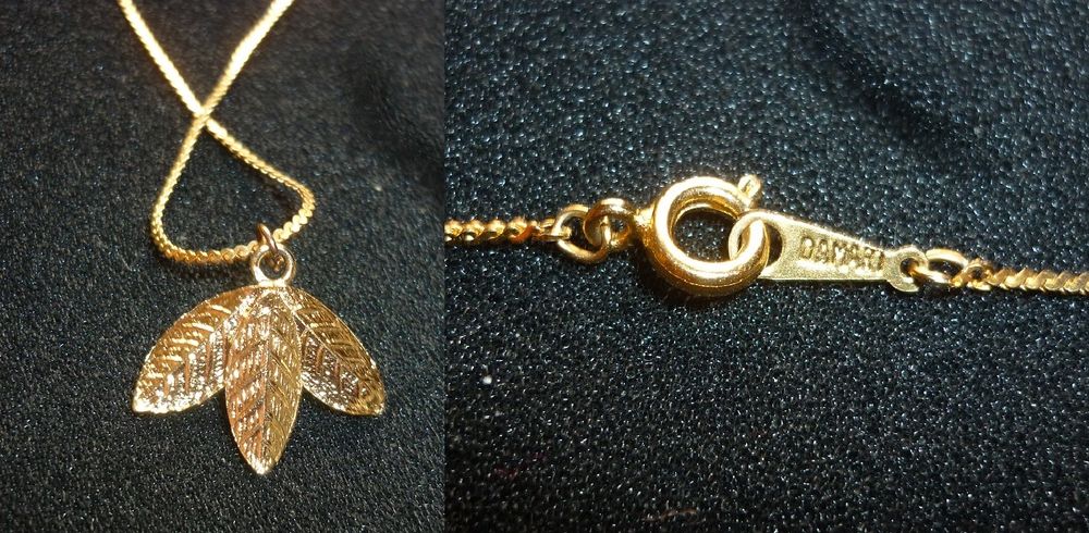 BIJOUX fantaisie collection DAMART : Lot de 3 colliers dor&eacute;s Bijoux et montres