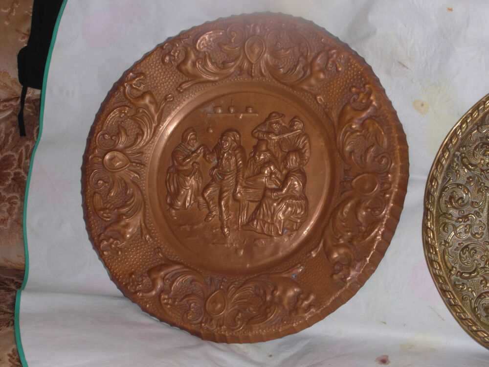 PLATEAU CUIVRE REPOUSSE Décoration
