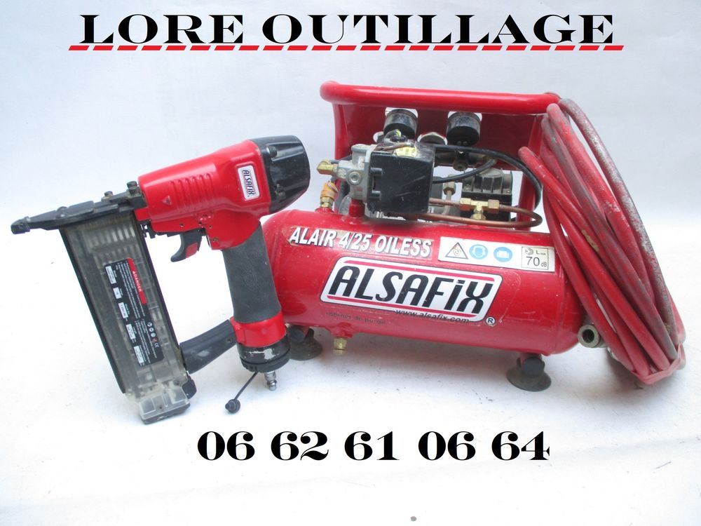 ALSAFIX - Compresseur + cloueur Bricolage