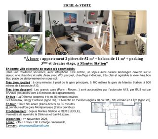  Appartement à louer 2 pièces 63 m²