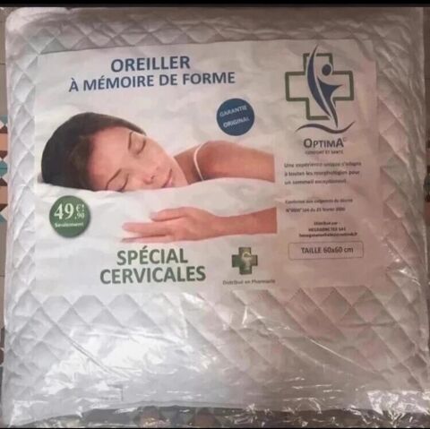Oreiller à mémoire de forme 60x60 15 Lozinghem (62)