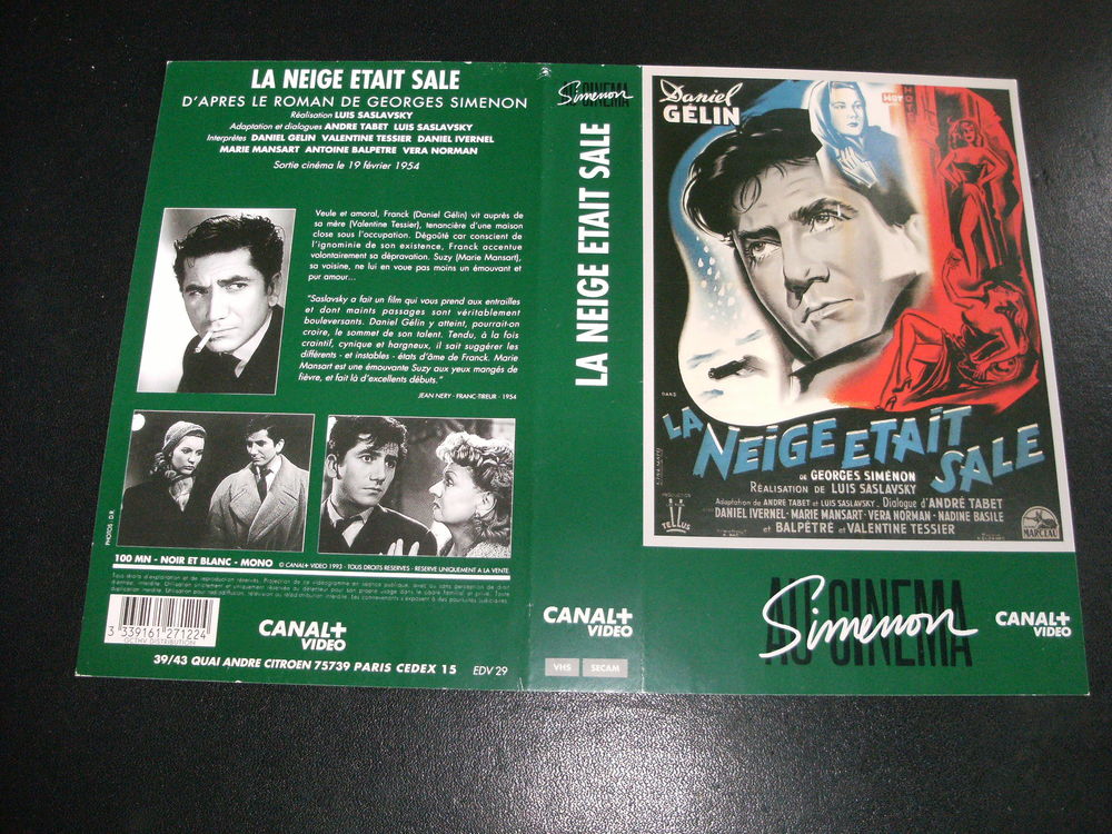 Film : " La neige etait sale " DVD et blu-ray