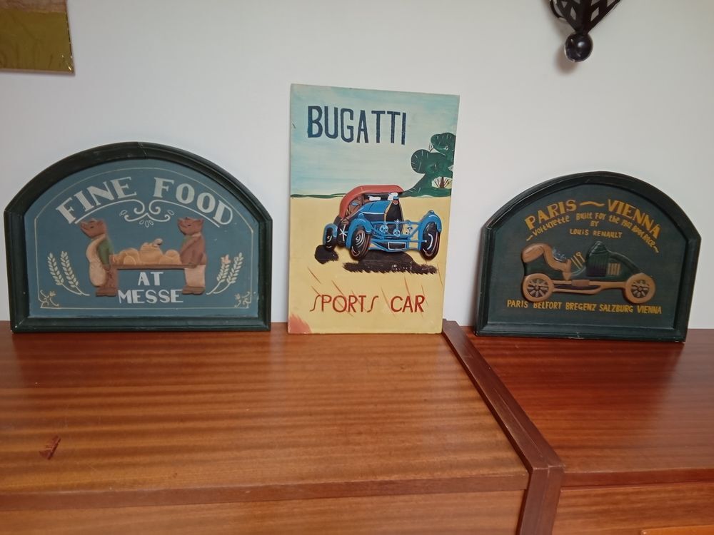 Lot de 3 tableaux en bois Décoration