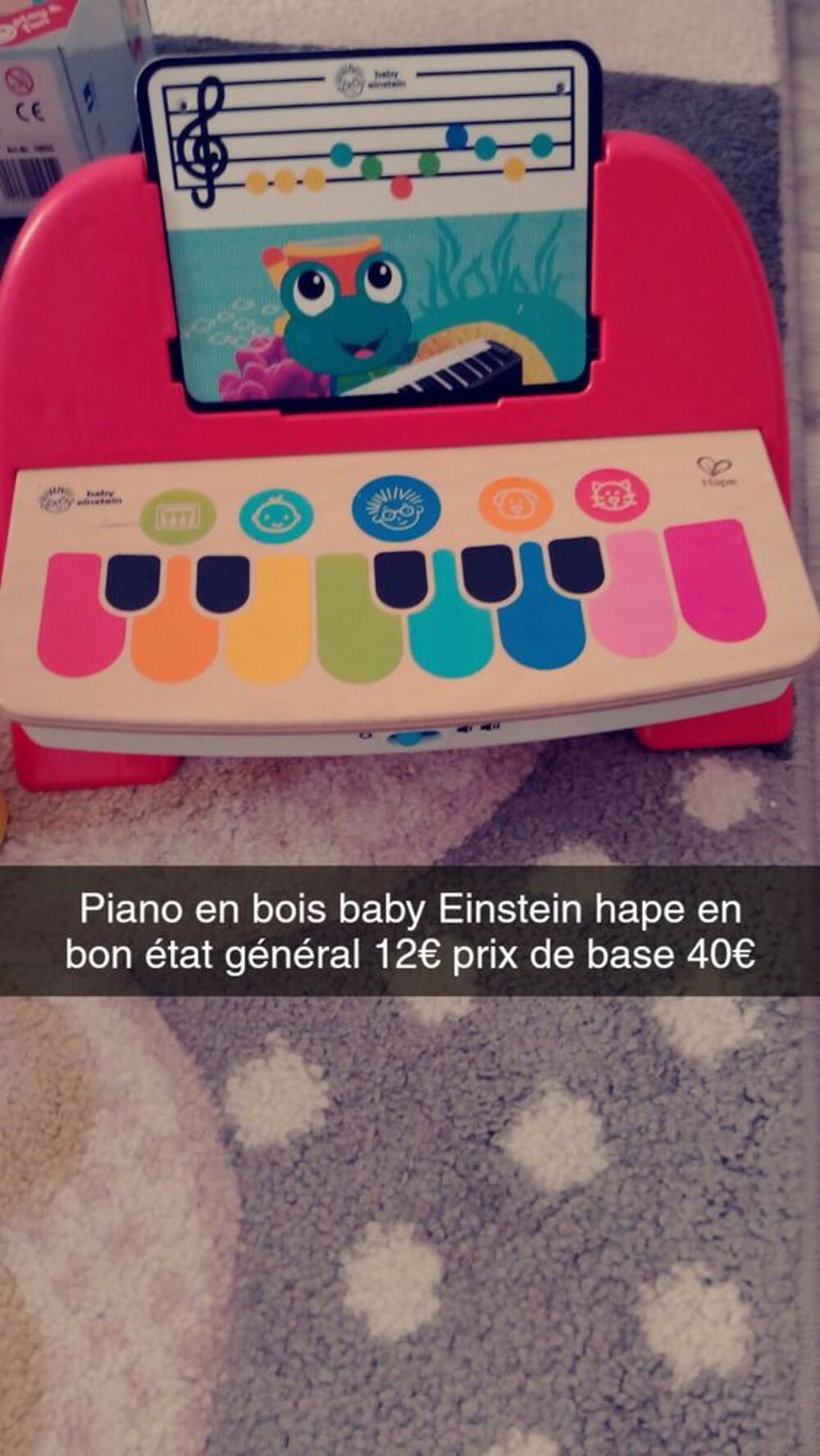 Magnifique piano bois en tr&egrave;s bon &eacute;tat marque baby Einstein Jeux / jouets