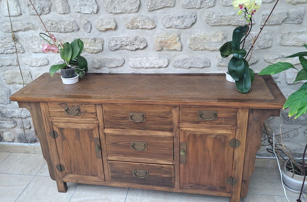 Long Buffet bas / Bahut de style asiatique Meubles