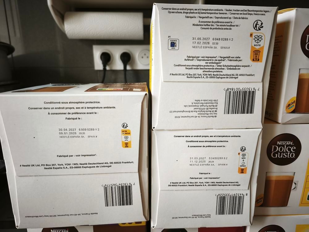 Lot de capsules Dolce Gusto Neuves Electroménager