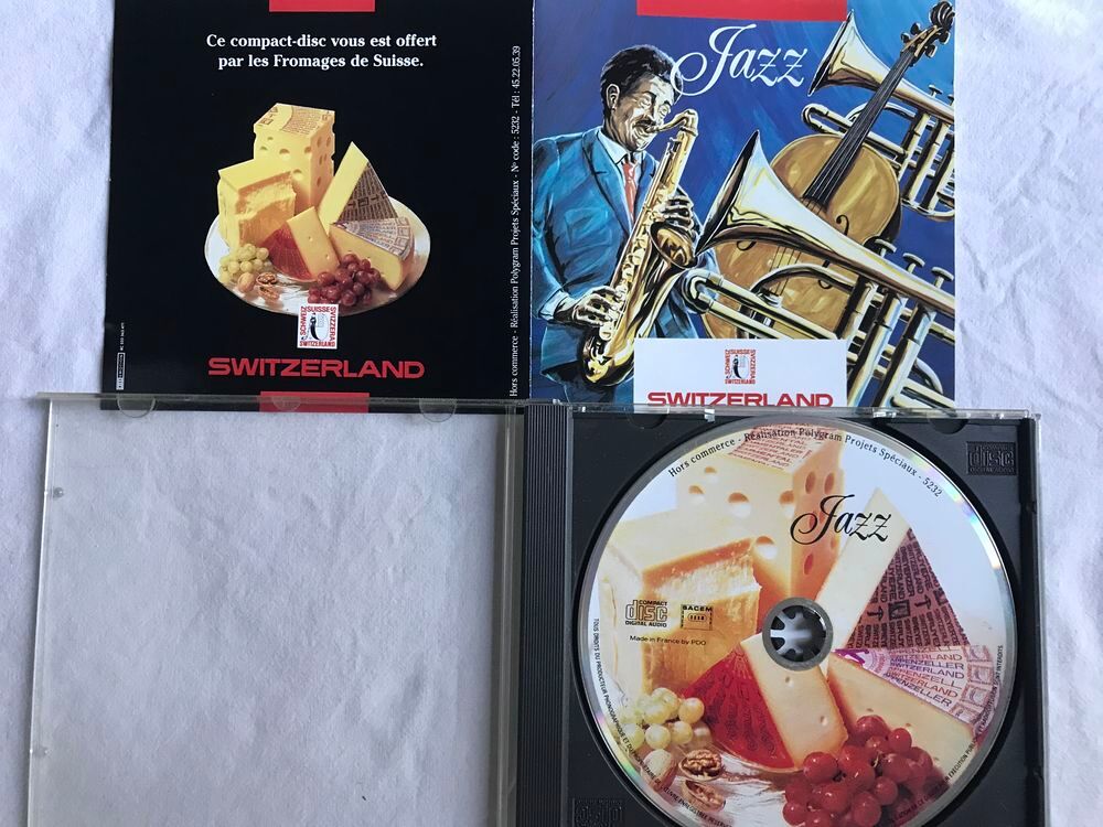 CD Jazz Switzerland - Objet Publicitaire Fromages De Suisse CD et vinyles