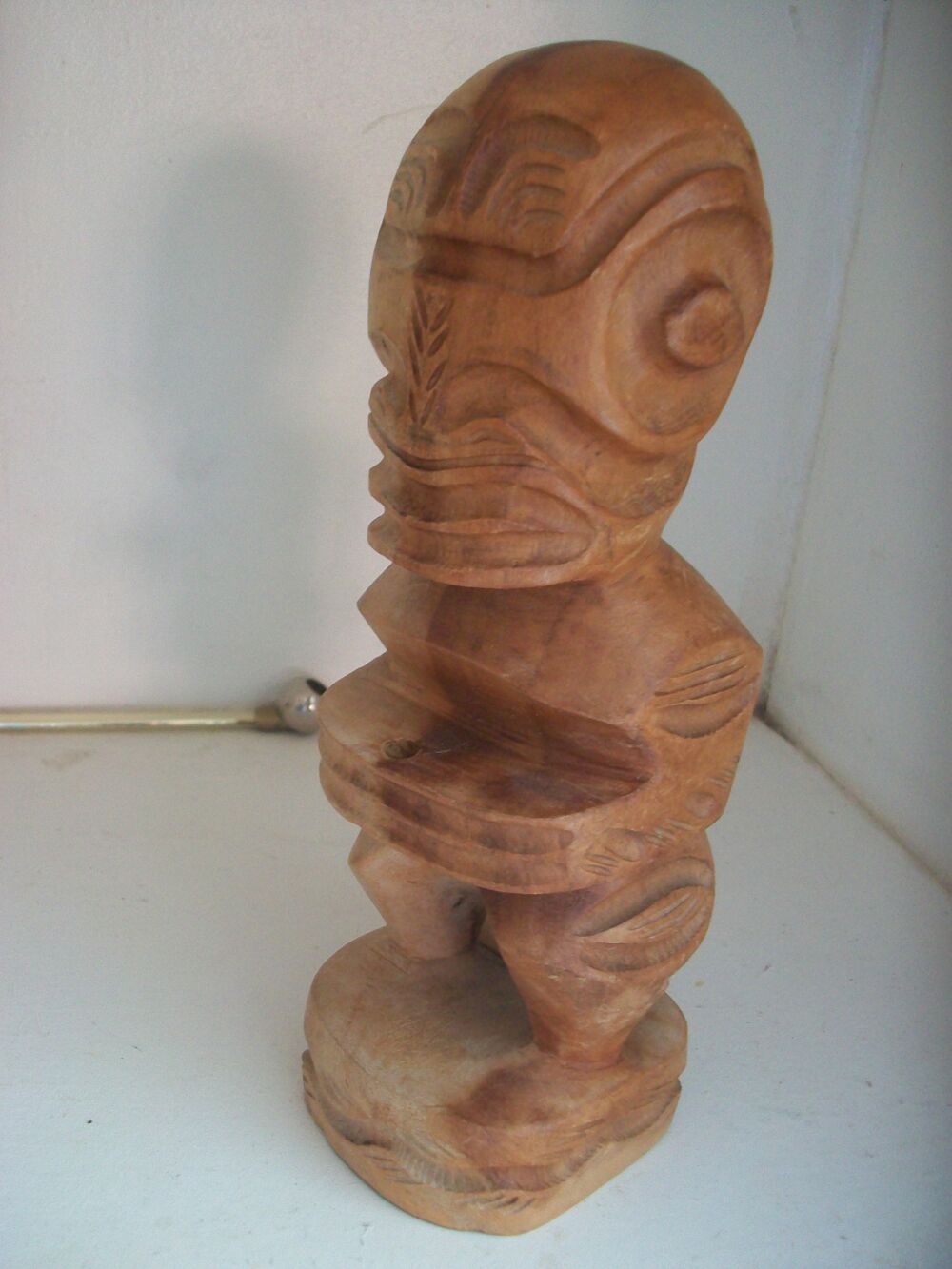 Sculpture statuette Inca bois clair art tribal Décoration