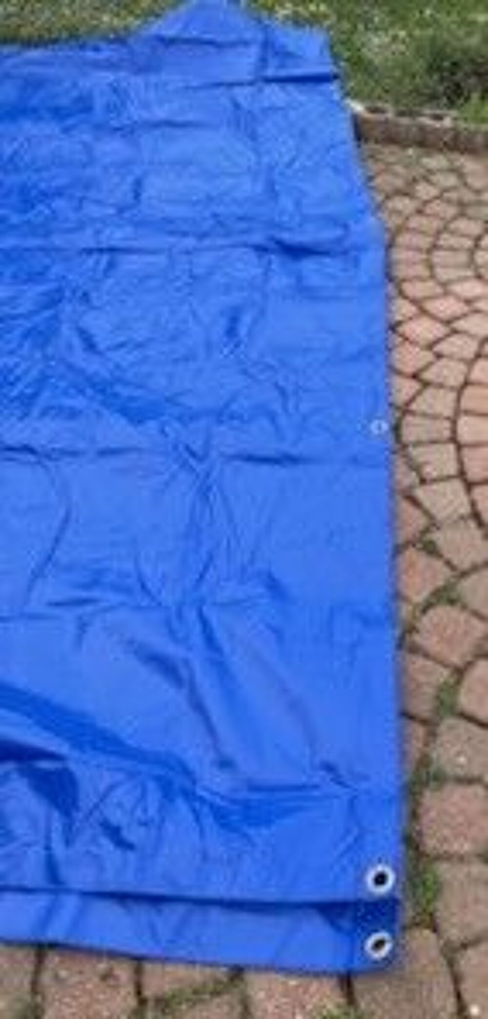 B&acirc;che lourde PVC 550 de 6.00mx8.00m de couleur bleue. Bricolage