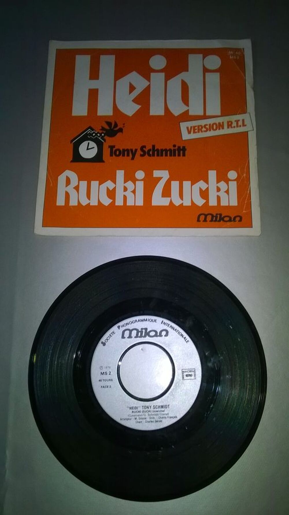 Vinyle 45 T Tony Schmitt 
Heidi 
1979 CD et vinyles