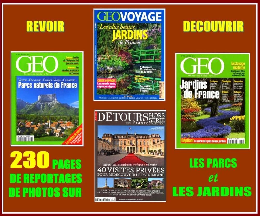 PARCS DE FRANCE - g&eacute;o - JARDINS DE FRANCE Livres et BD