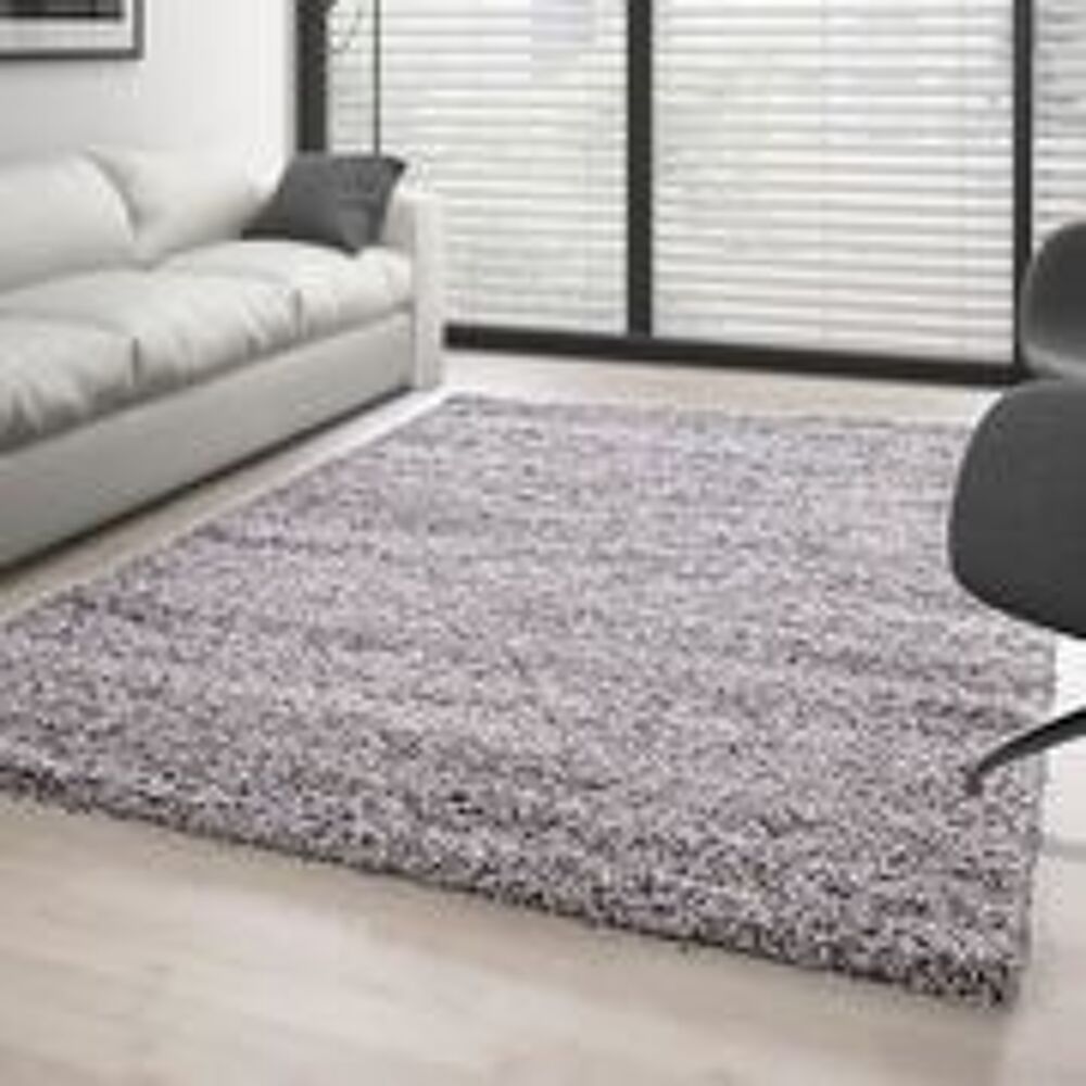 Tapis gris polyester coton Décoration