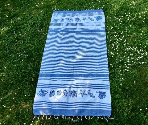 Fouta Neuve; Serviette de plage; Drap de Bain (195 x 95cm) 12 Merville (31)