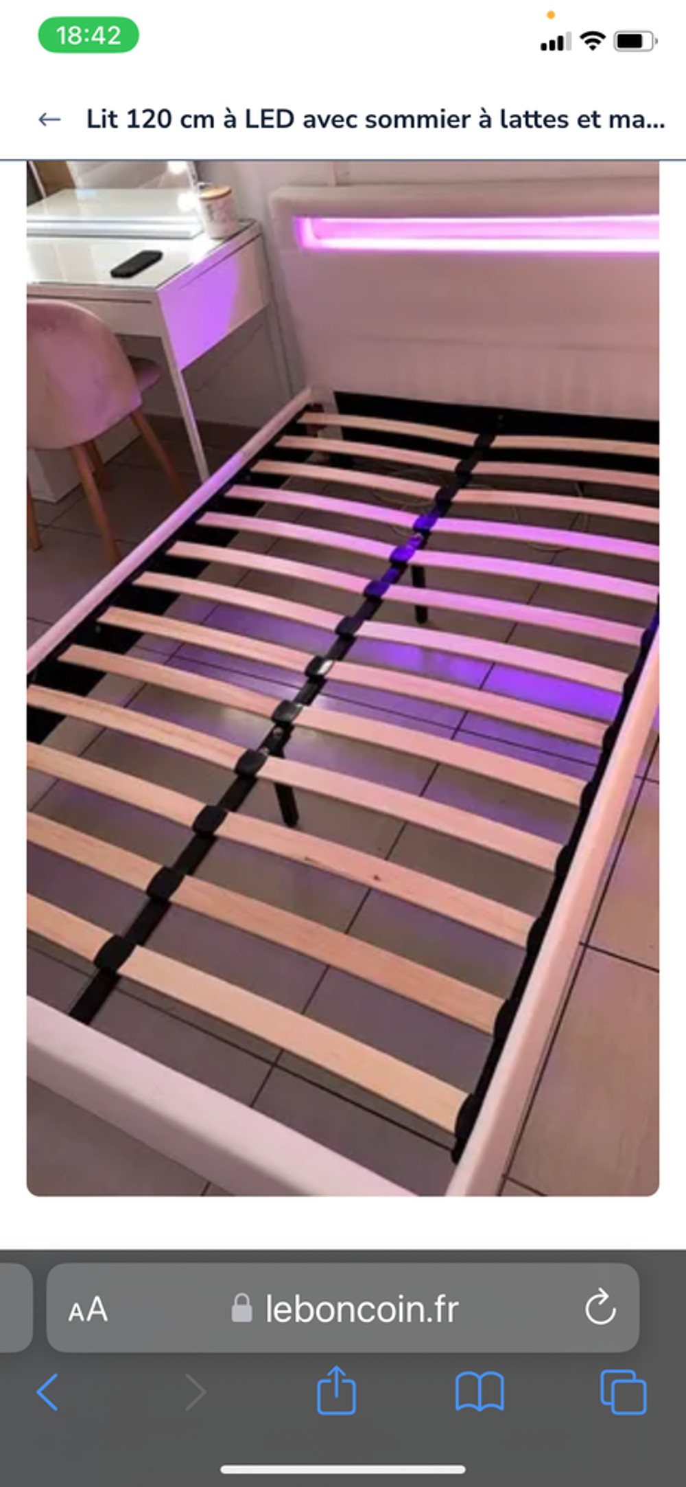 Lit sommier &agrave; latte matelas Meubles