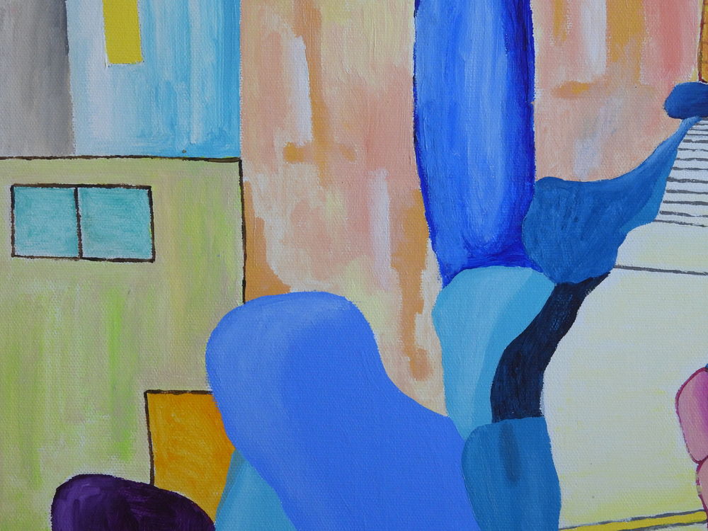 Tableau acrylique sur toile - Village ard&eacute;chois Décoration