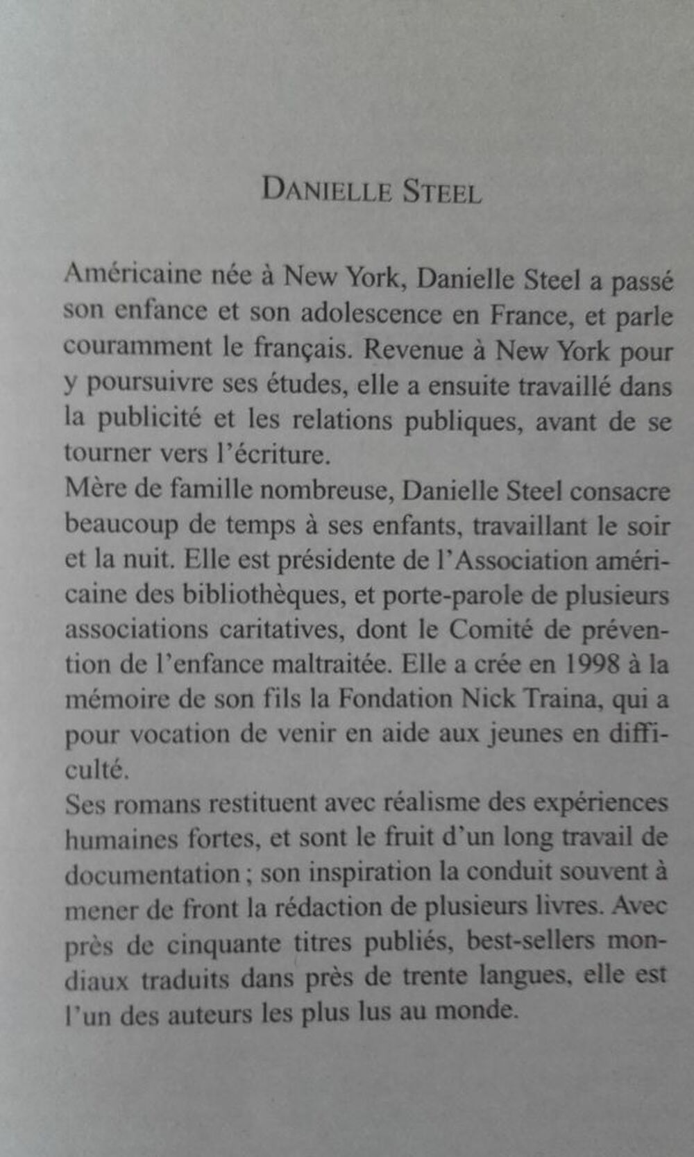 Livre de Danielle STEEL Livres et BD