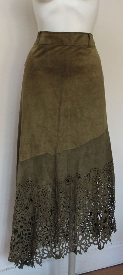 Jupe veau velours kaki ROBERTO CAVALLI T.S 180 Issy-les-Moulineaux (92)