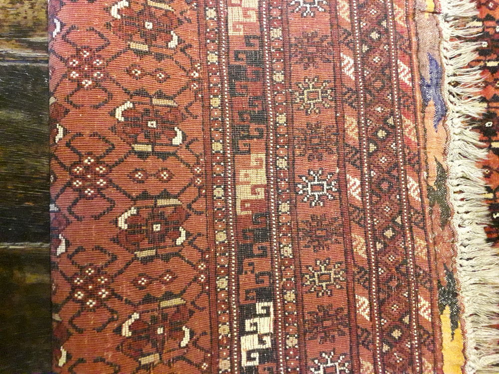 Ancien tapis motifs orientaux , vintage , Ref 3 Meubles