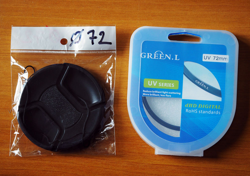 Filtre UV et bouchon d'objectif 72 mm Photos/Video/TV