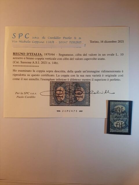 Tembres ancien top bloc italia, regno d'italia unique, used  59000 Paris 20 (75)