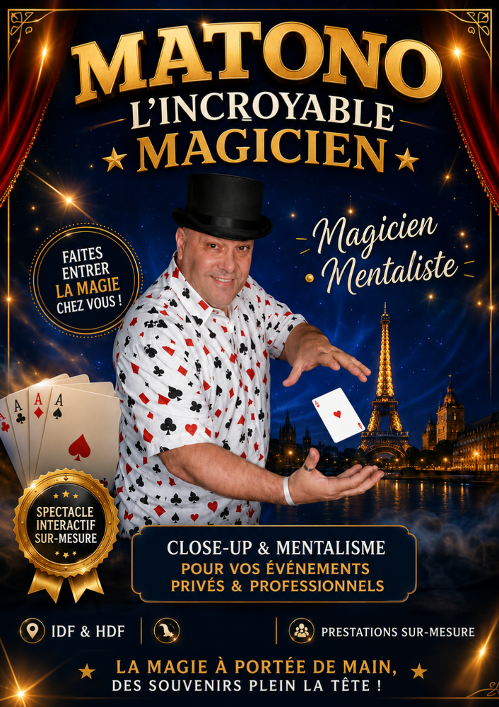   Magicien, Mentaliste & Hypnotiseur à Noyon – Mariages, Anniversaires, Entreprises 