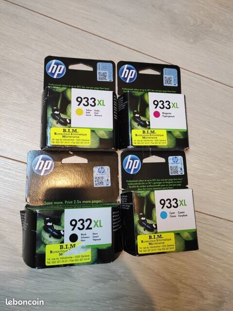 4x Cartouches authentiques pour imprimantes jet d'encre HP Cranves-Sales (74)