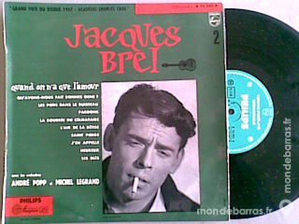 Jacques BREL : 33t/25cm N&deg; 2 CD et vinyles