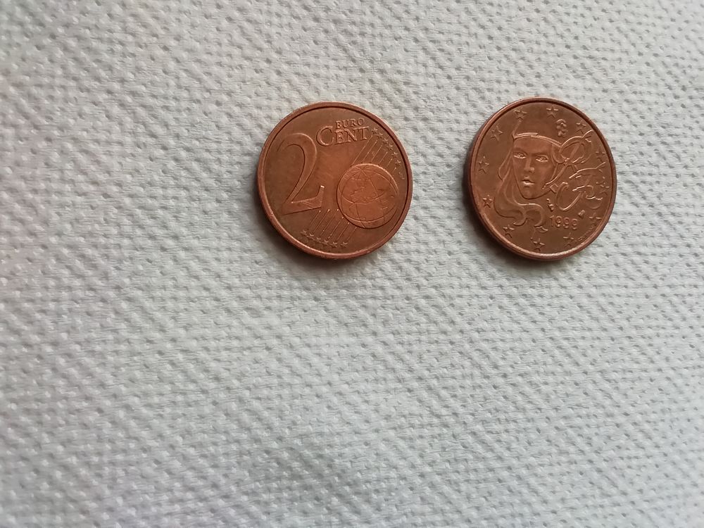 Pi&egrave;ces 2 et 5 centimes 1999 