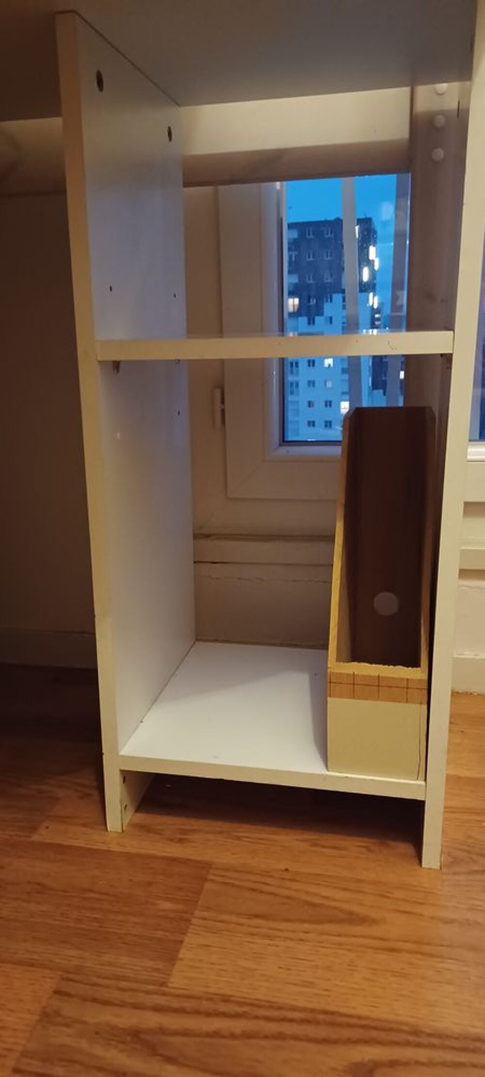 Bureau angle bois m&eacute;lamin&eacute; blanc Meubles